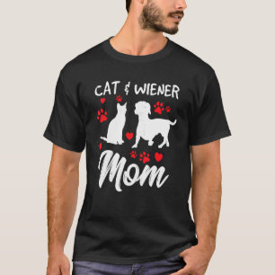 Katze und Wiener Hund Mama Süße Dachshund Mama Dox T-Shirt