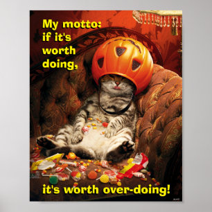 Katze unter dem Candy Ecket Poster