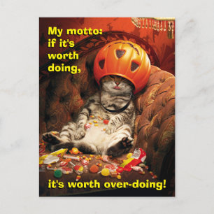 Katze unter dem Kanadier Einladungspostkarte