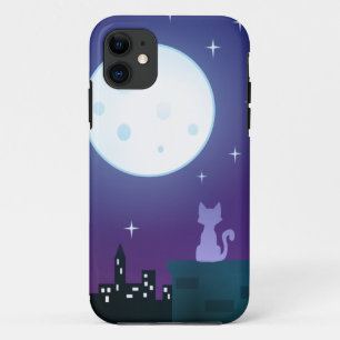 Katze unter Mondlicht Case-Mate iPhone Hülle