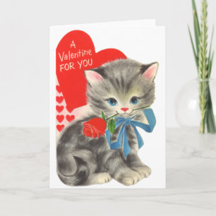 Katze Valentine Feiertagskarte
