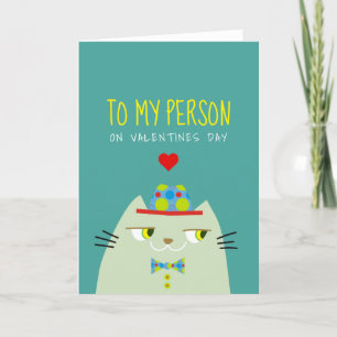 Katze Valentinstag Feiertagskarte