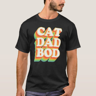 Katze Vater Bod Retro Vatertag Katze Katz Vater T-Shirt