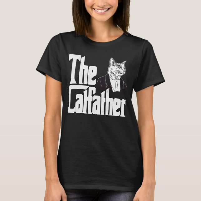 Katze Vater Der Katvater Crazy Suited Katze Vater  T-Shirt (Vorderseite)