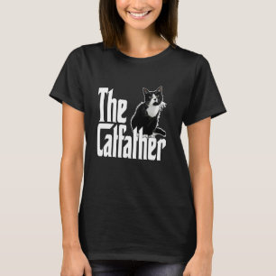 Katze Vater Der Katzenvater Süße Schwarz-Weiß-Katz T-Shirt