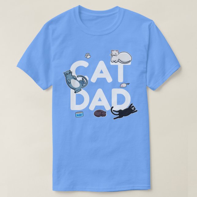 Katze Vater Katze Katze Mann Daddy Kitty Meow (3) T-Shirt (Design vorne)