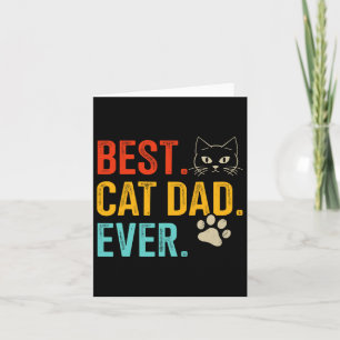 Katze Vater Vintag für Retro Vatertag Geburtstag Karte