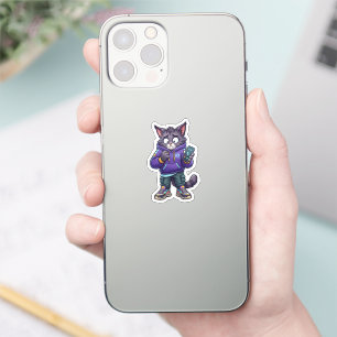 Katze vermeidet Telefonanrufe Aufkleber