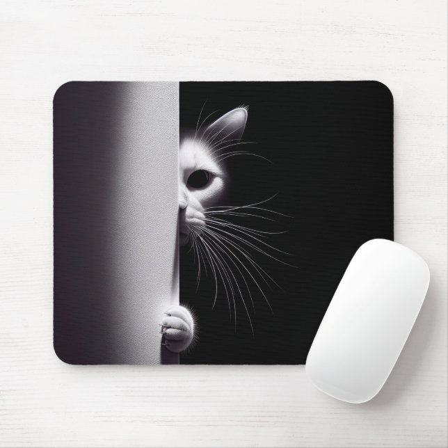 Katze versteckt sich im Schatten Mousepad (Mit Mouse)