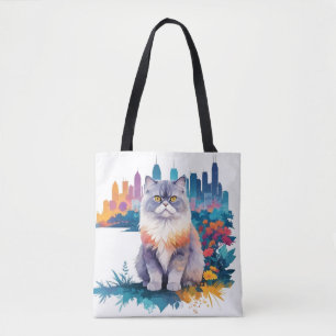 Katze Vintage Tier Natur Umwelt Kunstmalerei Tasche