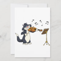 Katze Violine spielen