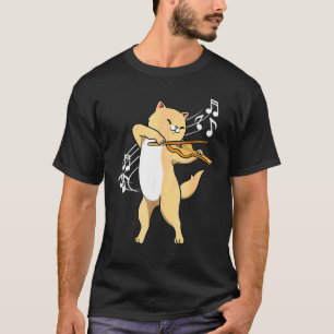 Katze Violinistin Violinist Spaß Katzen Violon spi T-Shirt