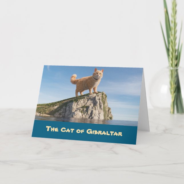 Katze von Gibraltar Karte (Vorderseite)