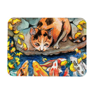 Katze von Koi Pond Magnet