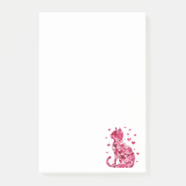 Katze von Rose Post-it Klebezettel