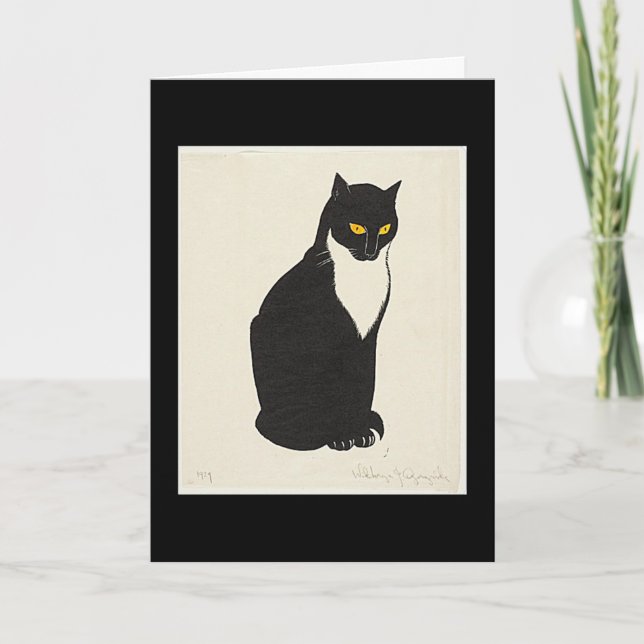 Katze von Wiktoria J. Gorynska, Karte (Vorderseite)