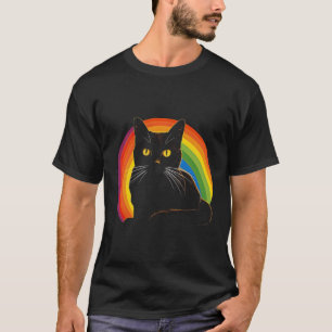 Katze vor Rainbow-Katzen-Besitzer T-Shirt