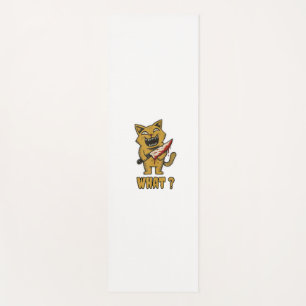 Katze, was _ Funny gruselige Katze mit Knife Yogamatte