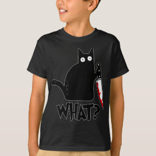Katze Was für eine lustige schwarze Katze, mörde T-Shirt