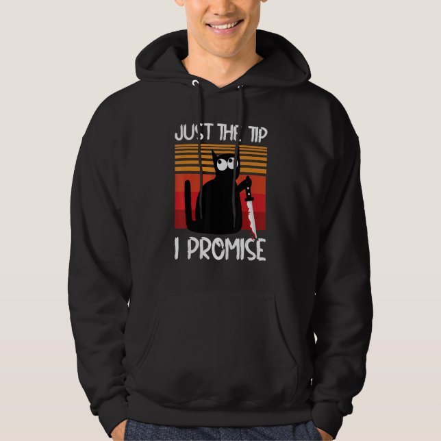Katze, was für eine mörderische Katze mit Knife Ha Hoodie (Vorderseite)