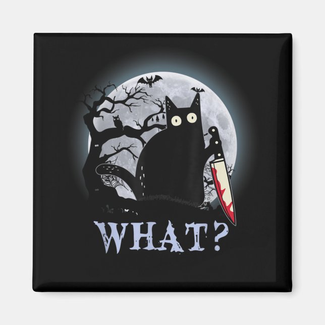 Katze, was für eine mörderische schwarze Katze mit Magnet (Vorne)