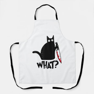 Katze Was_ Lustig Schwarz Katze Schürze