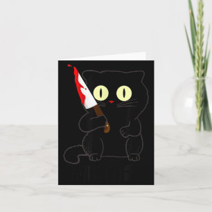 Katze Was Lustige Gruselige Schwarze Katze Hallowe Karte