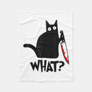 Katze was lustige schwarze Katze Murderous Katze m Fleecedecke