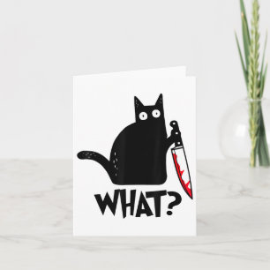 Katze was lustige schwarze Katze Murderous Katze m Karte