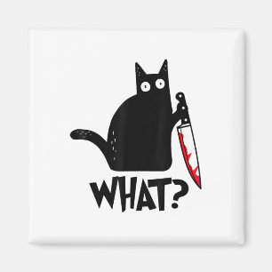 Katze was lustige schwarze Katze Murderous Katze m Magnet