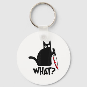Katze was lustige schwarze Katze Murderous Katze m Schlüsselanhänger