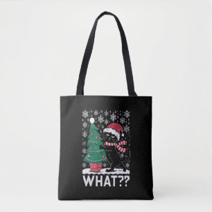 Katze Was lustige schwarze Katze Pushing Weihnacht Tasche
