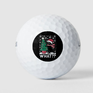 Katze Was Lustige Schwarze Katze Schiebt Weihnacht Golfball