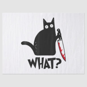 Katze Was_ Lustige Schwarze Katze Seidenpapier