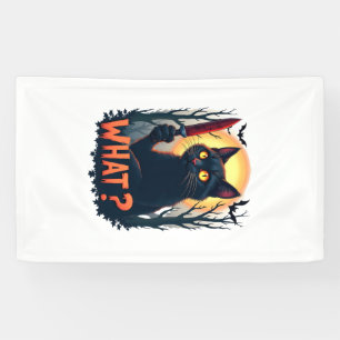 Katze Was Mörderische Schwarze Katze Mit Messerkos Banner