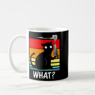 Katze Was_ Mörderische Schwarze Katze Mit Waffe Ha Kaffeetasse