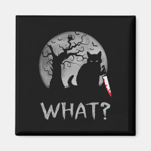 Katze, was Murderschwarze Katze mit Knife Kostüm H Magnet