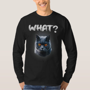 Katze Was Wütend Rote Grüne Augen Katze Für Katze T-Shirt