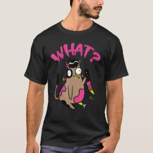 Katze, was Zombie Black Cat mit Knife Halloween Co T-Shirt