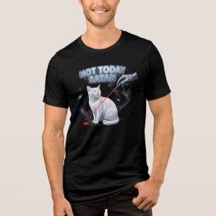 Katze weigert sich zu spielen (Nicht heute Satan) Tri-Blend Shirt