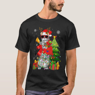 Katze Weihnachten 2022 Süße Katze Santa Hut Hässl T-Shirt