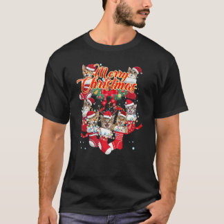 Katze Weihnachten Frohe Weihnachten T-Shirt