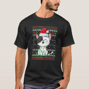 Katze Weihnachten Hässliche Weihnachtsbeleuchtung T-Shirt