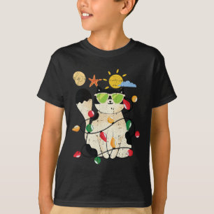 Katze Weihnachten im Juli Coole Katze Haustier Som T-Shirt