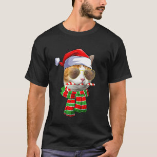 Katze Weihnachten Santa Hut Sonnenbrille Lustige H T-Shirt