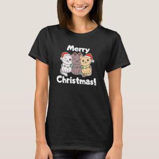 Katze Weihnachten Tiere Süße Katzen Frohe Weihnach T-Shirt