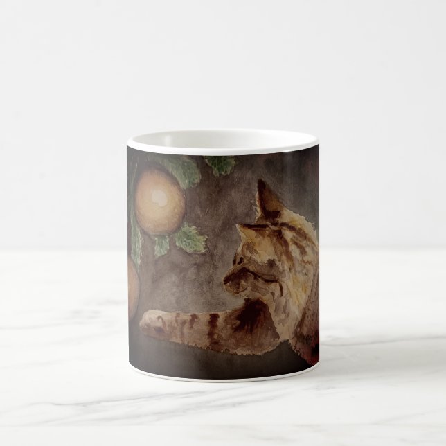 Katze + Weihnachtsbaum Kaffeetasse (Mittel)