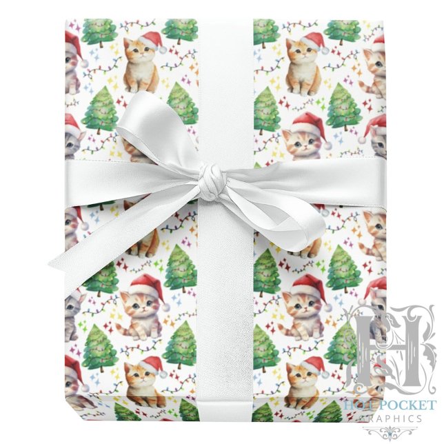 Katze Weihnachtsgeschenkpapier Geschenkpapier (Von Creator hochgeladen)
