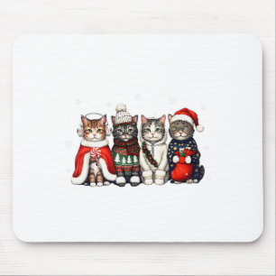Katze Weihnachtslicht Rentier Santa Weihnachten Ka Mousepad