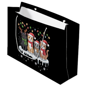 Katze Weihnachtslichter Santa Weihnachtskatzenlieb Große Geschenktüte